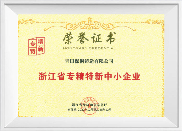 Zhejiang省专业，专业，新型和中型企业